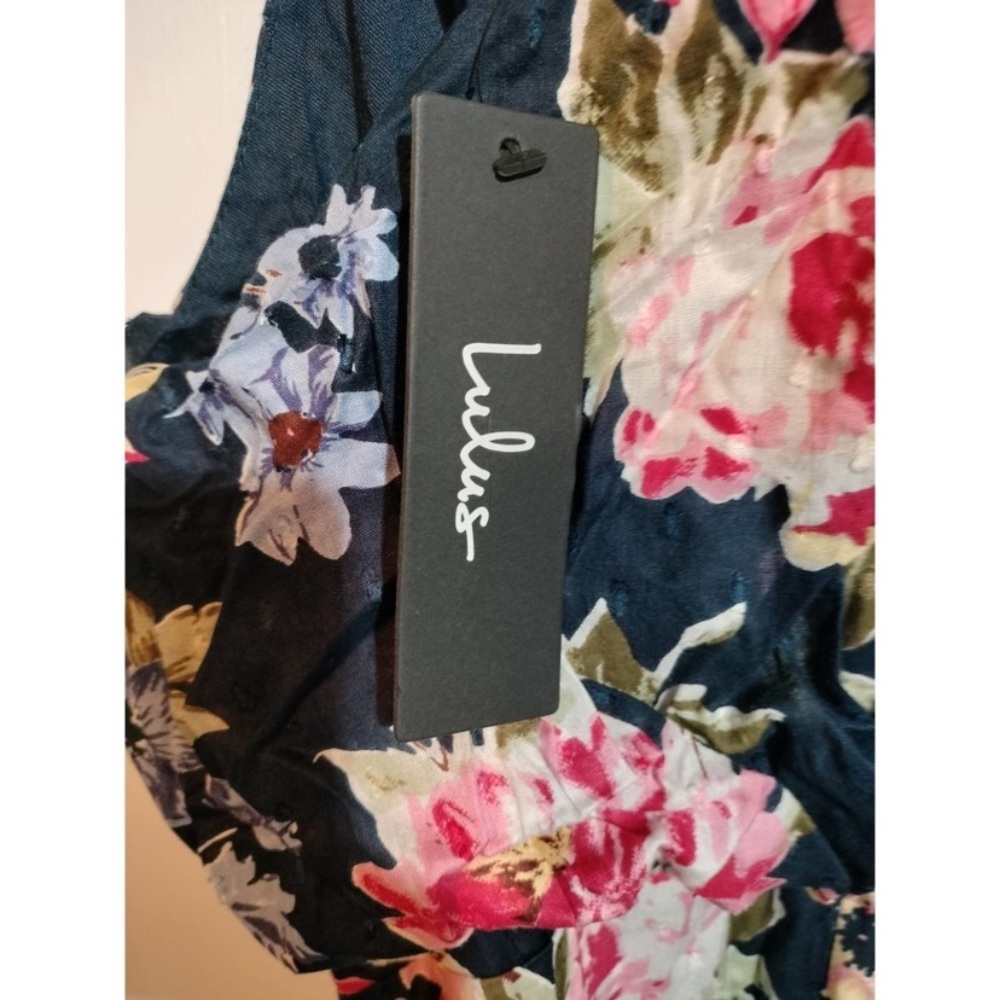 Lulu's Nwt Halter Style Blue Multi-Color Floral M… - image 7